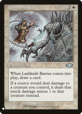 Lashknife Barrier card from The List Reprints