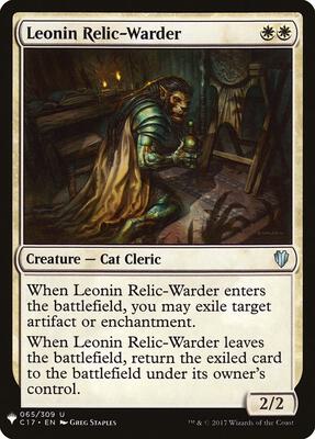 Leonin Relic-Warder (C17) card from The List Reprints