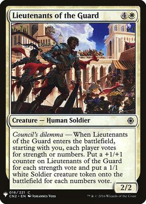 Lieutenants of the Guard card from The List Reprints