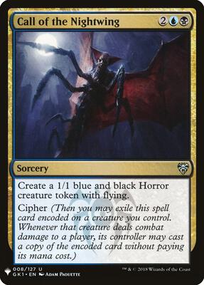 Call of the Nightwing (GK1) card from The List Reprints