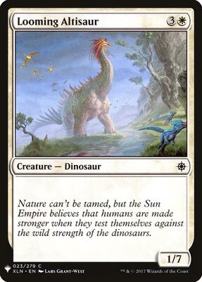 Looming Altisaur card from The List Reprints
