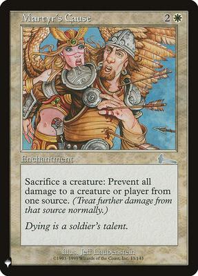Martyr's Cause card from The List Reprints