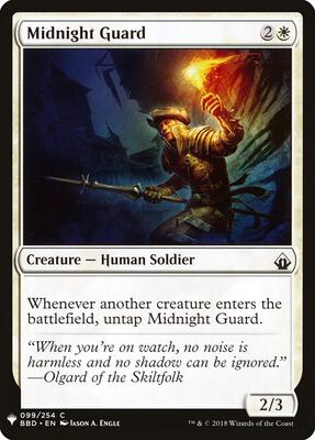 Midnight Guard card from The List Reprints
