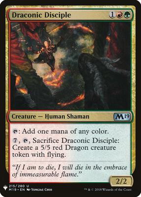 Draconic Disciple card from The List Reprints