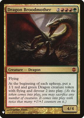 Dragon Broodmother card from The List Reprints