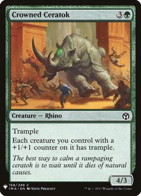 Crowned Ceratok card from The List Reprints