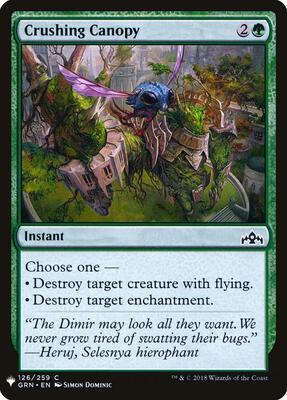 Crushing Canopy card from The List Reprints