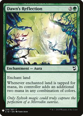 Dawn's Reflection card from The List Reprints