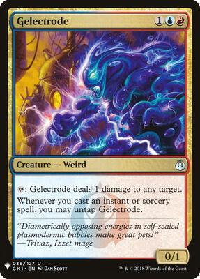 Gelectrode card from The List Reprints