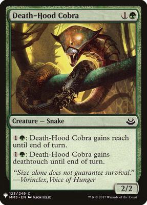 Death-Hood Cobra card from The List Reprints