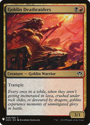 Goblin Deathraiders card from The List Reprints