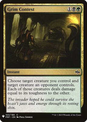 Grim Contest card from The List Reprints