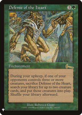 Defense of the Heart card from The List Reprints