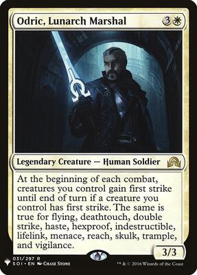 Odric, Lunarch Marshal (SOI) card from The List Reprints