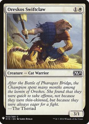 Oreskos Swiftclaw card from The List Reprints