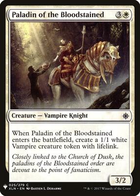 Paladin of the Bloodstained card from The List Reprints