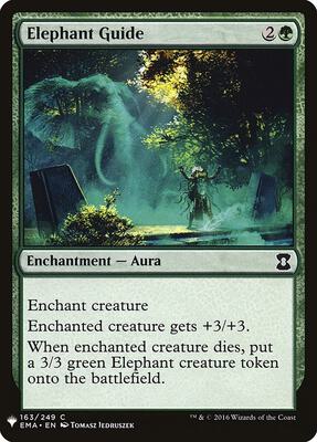 Elephant Guide card from The List Reprints