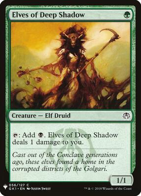 Elves of Deep Shadow card from The List Reprints