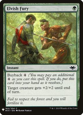 Elvish Fury card from The List Reprints
