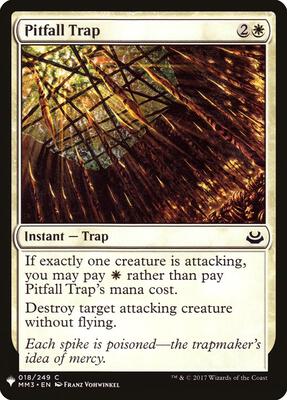 Pitfall Trap card from The List Reprints