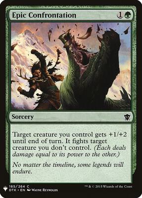 Epic Confrontation card from The List Reprints