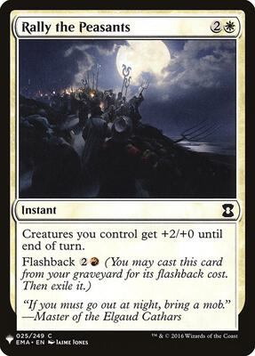 Rally the Peasants card from The List Reprints