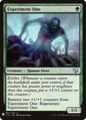 Experiment One card from The List Reprints