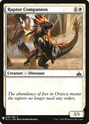 Raptor Companion card from The List Reprints