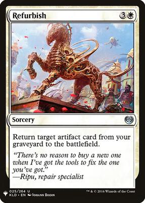 Refurbish card from The List Reprints