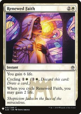 Renewed Faith card from The List Reprints