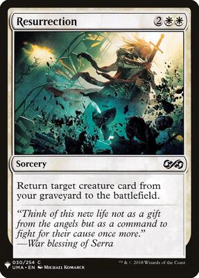 Resurrection card from The List Reprints