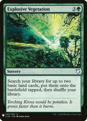Explosive Vegetation card from The List Reprints
