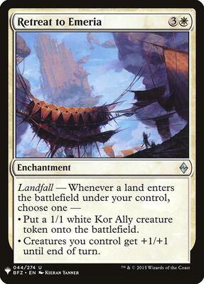 Retreat to Emeria card from The List Reprints