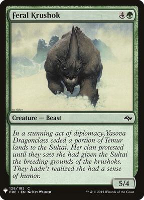 Feral Krushok card from The List Reprints