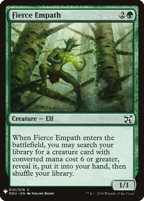 Fierce Empath card from The List Reprints