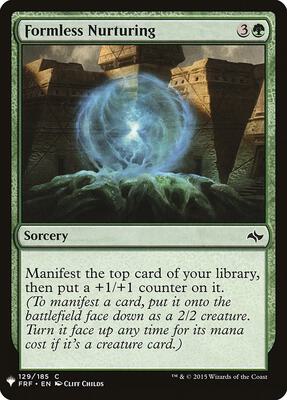 Formless Nurturing card from The List Reprints