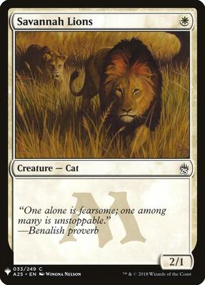 Savannah Lions card from The List Reprints