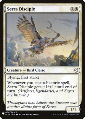 Serra Disciple card from The List Reprints