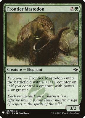 Frontier Mastodon card from The List Reprints