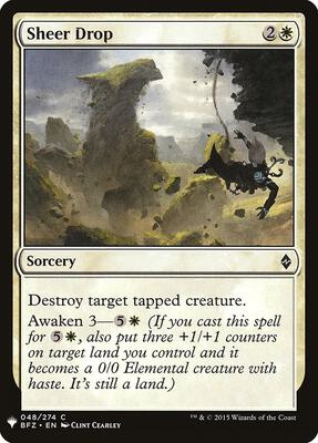 Sheer Drop card from The List Reprints