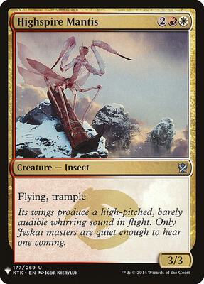 Highspire Mantis card from The List Reprints
