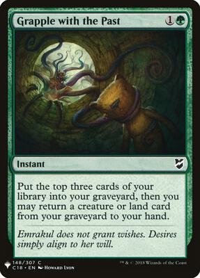Grapple with the Past card from The List Reprints