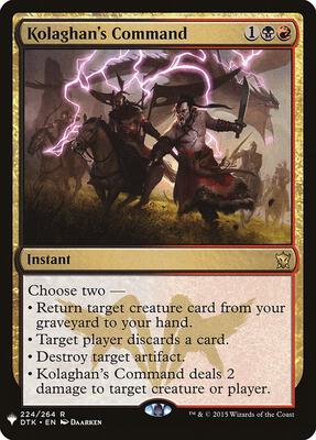 Kolaghan's Command card from The List Reprints