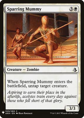 Sparring Mummy card from The List Reprints