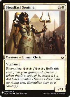 Steadfast Sentinel card from The List Reprints