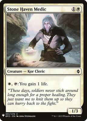 Stone Haven Medic card from The List Reprints