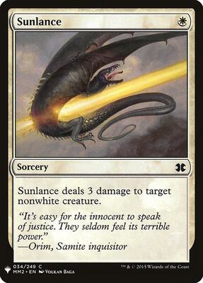 Sunlance card from The List Reprints