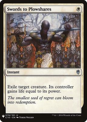 Swords to Plowshares (C16) card from The List Reprints