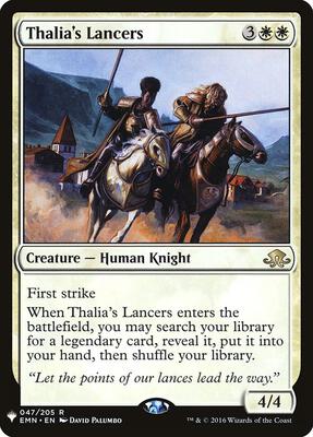 Thalia's Lancers card from The List Reprints