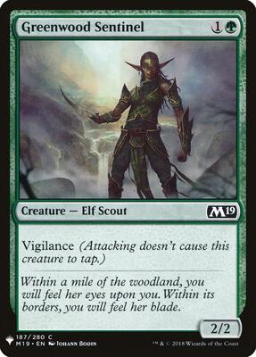 Greenwood Sentinel card from The List Reprints
